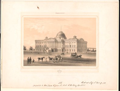 Washington-Capitol (east view) - Drawn from nature by Aug. Köllner ; lith. by Deroy ... printed by Cattier. LCCN93510378