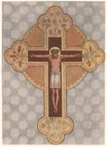 Wartburg-Palas, Fresken von Schwind (Bilderzyklus zur Heiligen Elisabeth) - Kruzifix über dem Kapelleneingang