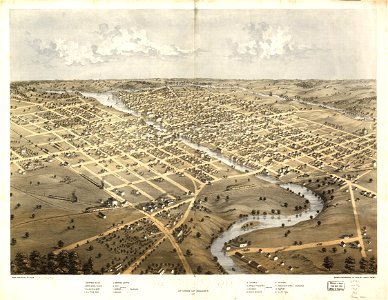 Watertown, Jefferson Co., Wisconsin 1867. LOC 73694555. Free illustration for personal and commercial use.