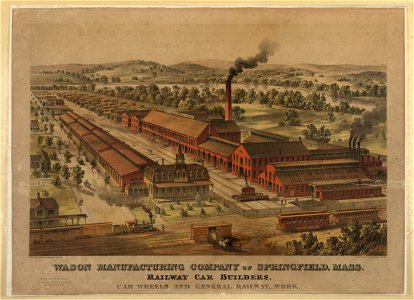 Wason Manufacturing Company of Springfield, Mass. - railway car builders, car wheels and general railway, work - sketched & on stone by Parsons & Atwater. LCCN2006680112