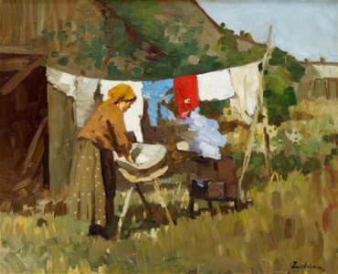 Washerwomen Stefan Luchian. Free illustration for personal and commercial use.