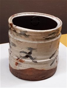 WaterJar-FishnetDesign MinoWare-Shino 16-17cent 20180824 NationalmuseumTokio 2