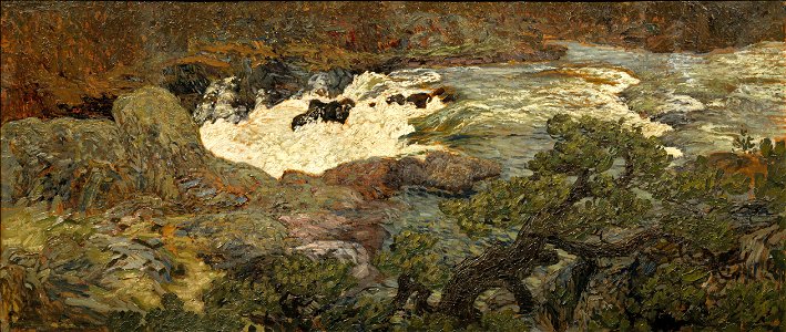 Waterfall, Porjus (Helmer Osslund) - Nationalmuseum - 19928