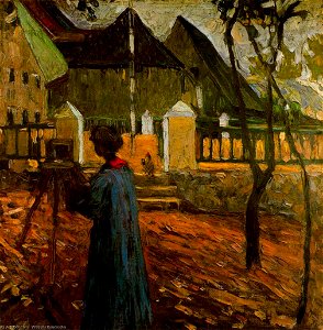 Wassily kandinsky-gabriele munter painting in kallmunz 4. Free illustration for personal and commercial use.