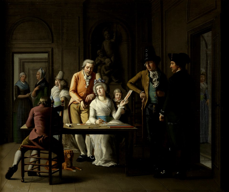 Willem Bartel van der Kooi - De tekenles van Anna Charlotte Didier de Boncour - BR1369 - Rijksmuseum Twenthe