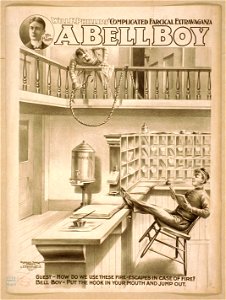 Will F. Phillips' complicated farcical extravaganza, A bell boy LCCN2014636400. Free illustration for personal and commercial use.