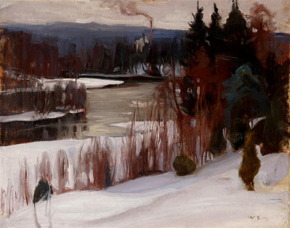 Wilho Sjöström - Winter View from Inha - A III 2643 - Finnish National Gallery