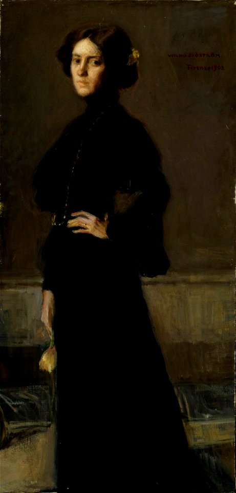 Wilho Sjöström - Woman in Black - A III 2491 - Finnish National Gallery