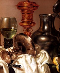 Willem Claesz. Heda - Still-Life with Gilt Goblet (detail) - WGA11237