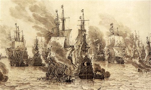 Willem van de Velde (I) - The Battle of Livorno (detail) - WGA24520