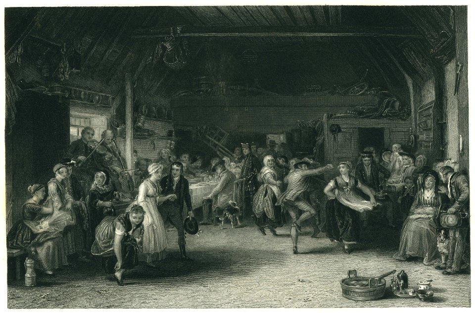Wilkie - La Noce de Village - Steel Engraving