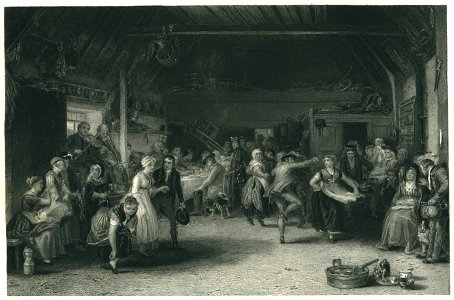 Wilkie - La Noce de Village - Steel Engraving