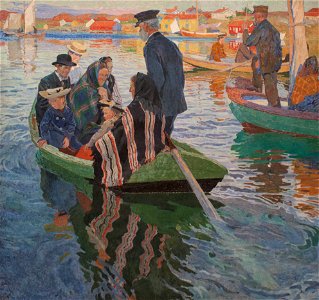 Wilhelmson - Church-goers in a Boat