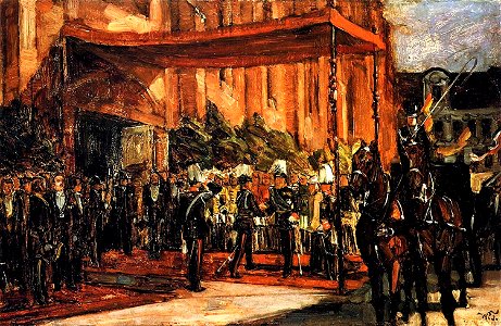 Wilhelm Trübner Studie zur Begrüßung des Kronprinzen