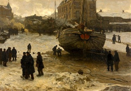 Willem Bastiaan Tholen, Fishing Boats on the Beach at Scheveningen