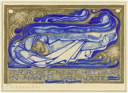 Willem Arondeus - Ter ruste neigt het jaar in mantel van koude, december - Rijksmuseum Amsterdam - RP-T-1930-90