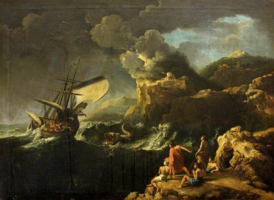 William Taverner (1703-1772) - Jonah and the Whale (after Gaspard Dughet) - 732144 - National Trust