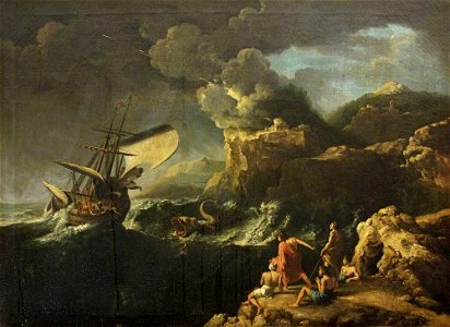 William Taverner (1703-1772) - Jonah and the Whale (after Gaspard Dughet) - 732144 - National Trust