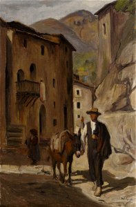 Wilho Sjöström - Street View from Italy - A II 1715 - Finnish National Gallery