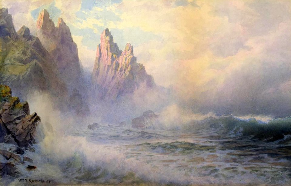 William Trost Richards - The Stacks, Guernsey, England - 1945.119.1 - Reading Public Museum