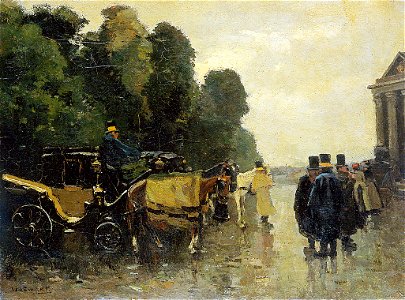 Willem de Zwart (1862-1931) - Carriages Waiting (Unknown)