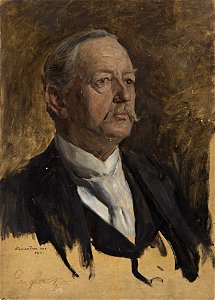 William Pape - Portraitstudie Adolf Engler. Entwurf zu dem verschollenen Gemälde Letzte Sitzung der Preußischen Akademie der Wissenschaften im alten Haus - BG-M 12017-12 - Berlinische Galerie