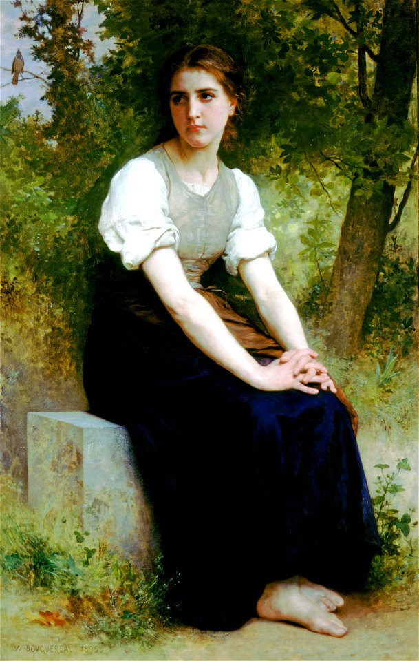 William-Adolphe Bouguereau (1825-1905) - The Song of the Nightingale (1895)