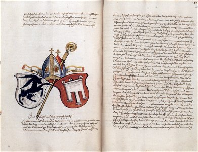 Wilhelm Werner von Zimmern Bistumschronik Bd 4 WLB HB V 33 fol 80v