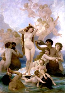 William-Adolphe Bouguereau (1825-1905) - The Birth of Venus (1879). Free illustration for personal and commercial use.