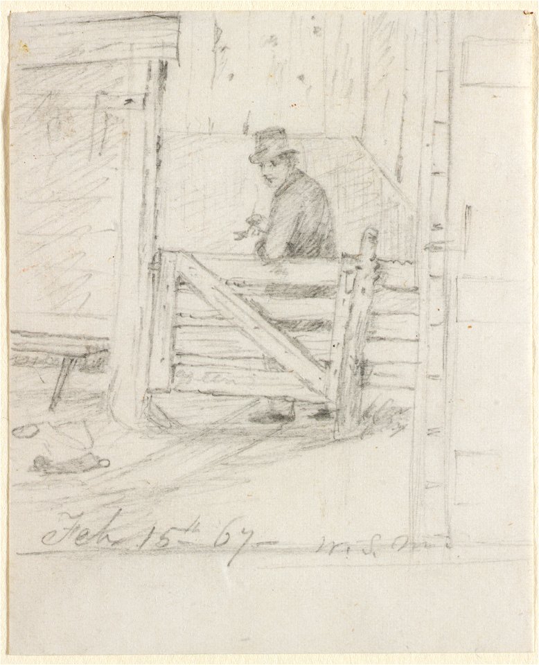 William Sidney Mount (American, 1807-1868) - Resting on the Fence - 1710.1946 - Cleveland Museum of Art