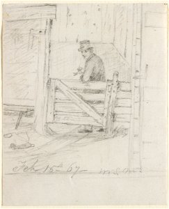William Sidney Mount (American, 1807-1868) - Resting on the Fence - 1710.1946 - Cleveland Museum of Art