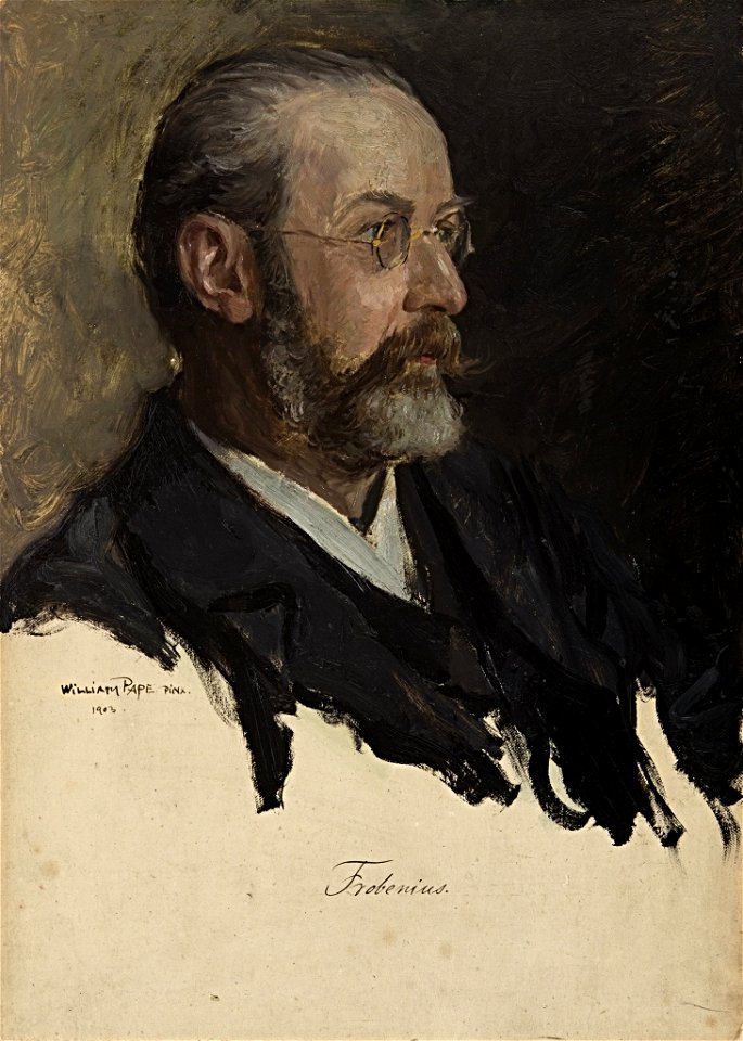 William Pape - Ohne Titel (Portraitstudie Georg Frobenius). Studie zu dem verschollenen Gemälde Letzte Sitzung der Preußischen Akademie der Wissenschaften im alten Haus - BG-M 12015-12 - Berlinische Galerie
