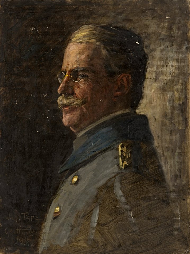 William Pape - Ohne Titel (Portraitstudie unbekannter General) - BG-M 12031-12 - Berlinische Galerie