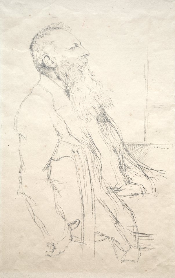William Rothenstein (British, 1872-1945) - Auguste Rodin - 1917.1076 - Cleveland Museum of Art