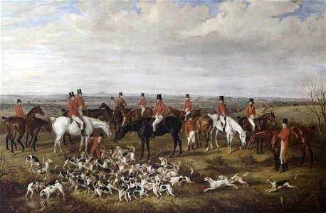 William Webb (1790-1856) - Lord Anson's Hunt at a Meet on the Plain - 1271041 - National Trust