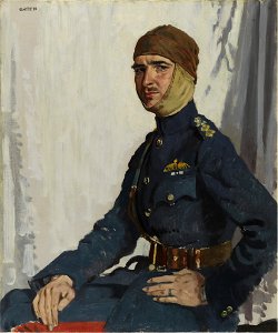 William Orpen-Captain Reginald Theodore Carlos Hoidge M.C (CWM 19710261-0005). Free illustration for personal and commercial use.