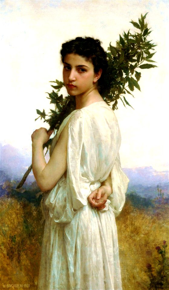 William-Adolphe Bouguereau (1825-1905) - Laurel Branch (1900)