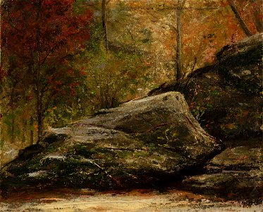 William Willard - Landscape with Rocks. Free illustration for personal and commercial use.