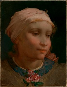 William Perkins Babcock - Girl with a Pink Bonnet - RES.29.48 - Museum of Fine Arts