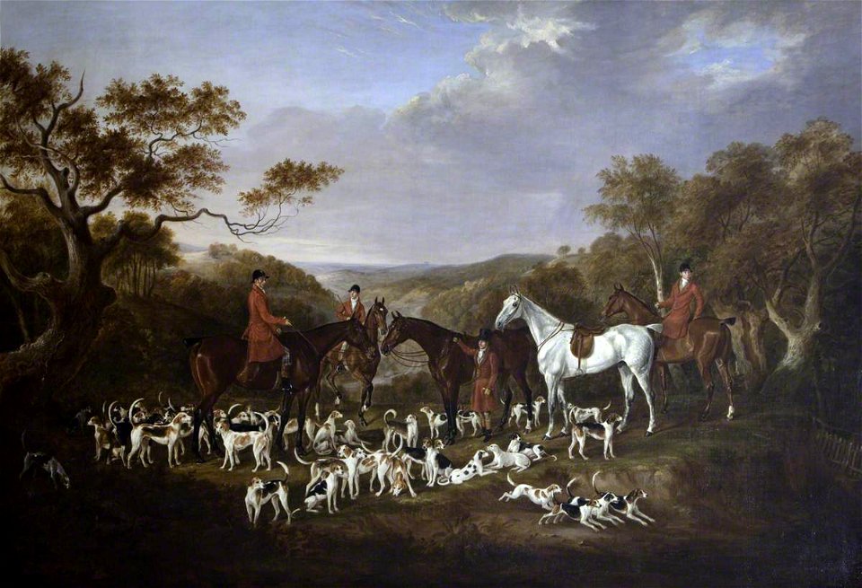 William Webb (1790-1856) - Lord Anson's Hunt at a Meet in Wooded Country - 1271040 - National Trust