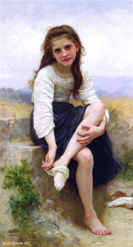 William-Adolphe Bouguereau (1825-1905) - Before The Bath (1900)