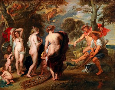 Workshop of Peter Paul Rubens - The Judgement of Paris. Free illustration for personal and commercial use.