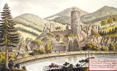 Wüste Burg Talmberg, Kauřzimer Kreises, nach Pucherna gemahlt von Joann Venuto 1820