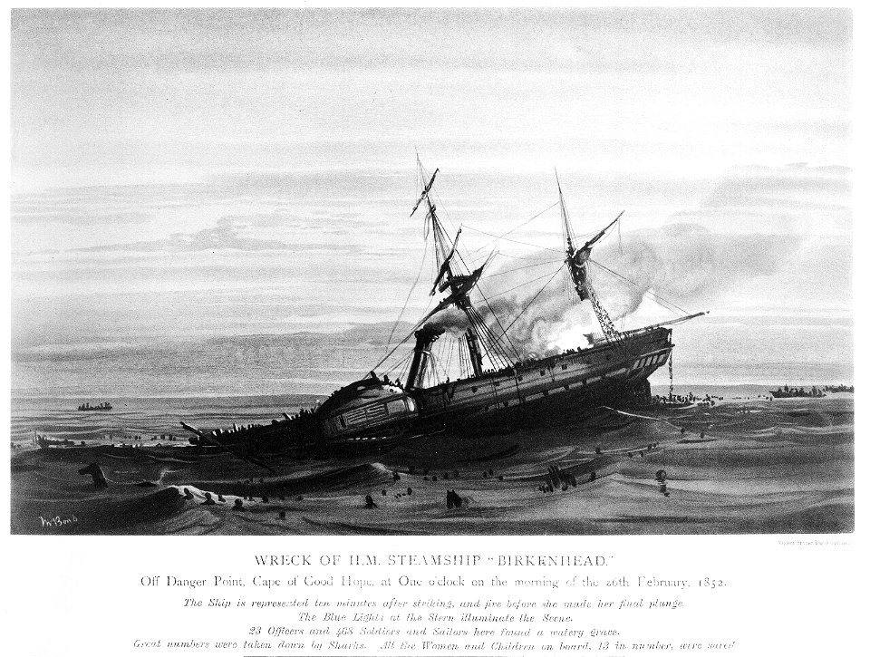 Wreck of H.M. Steamship 'Birkenhead', 26 February 1852 RMG 2126