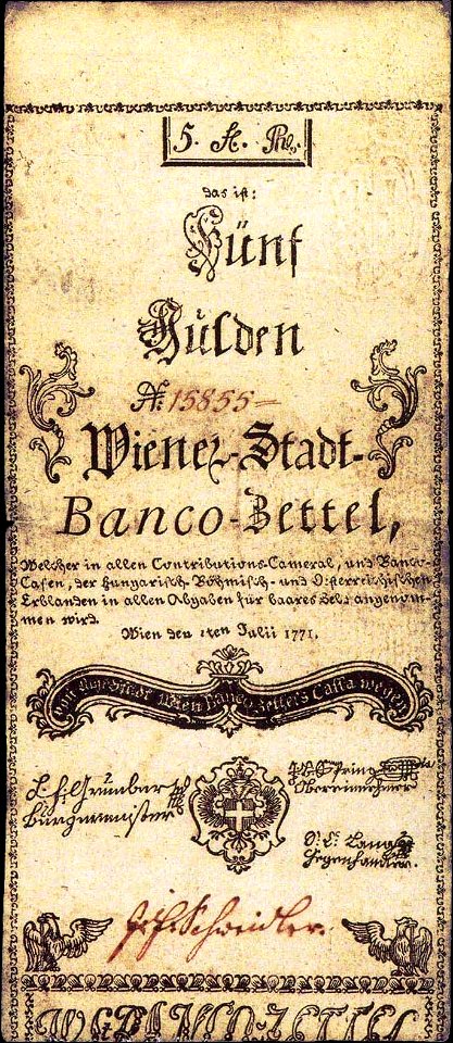 WSB 5 Gulden 1771 obverse