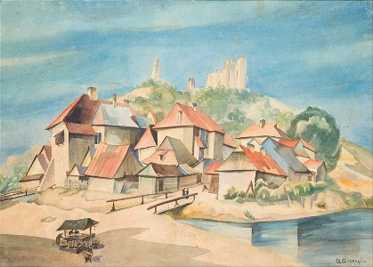 Władysław Skoczylas - Widok Kazimierza nad Wisłą - Google Art Project (430247)