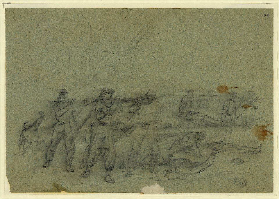 Wounded being carried away LCCN2004660079