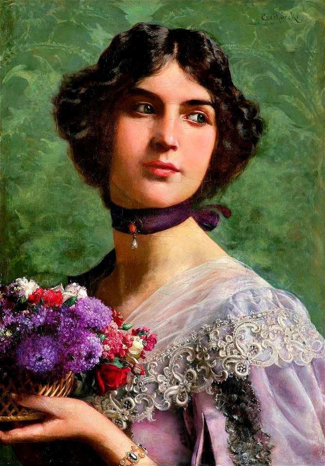 Władysław Czachórski - Dziewczyna z kwiatami