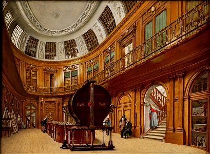 Wybrand Hendriks, De Ovale Zaal van Teylers Museum, c. 1800-1820.