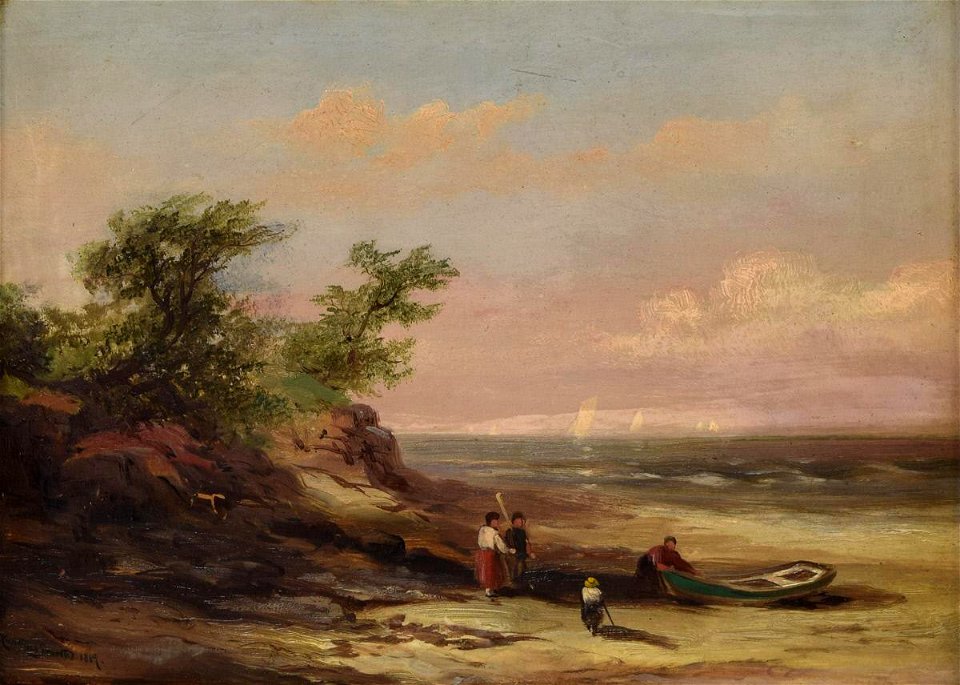 Xanthus Russell Smith - On The Shore - 1915.128.1 - Reading Public Museum